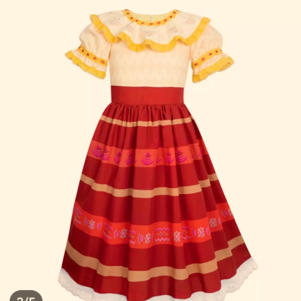 NWT. Disney. Authentic Encanto Costume. Dolores Dress. Toddler.